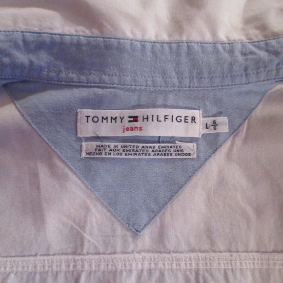 TOMMY HILFIGER JEANS WHITE WAIST TIE TOP - Picture 10 of 16